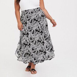 🆕TORRID GAUZE PALM 🌴 SLIT MAXI SKIRT - NWT 3X